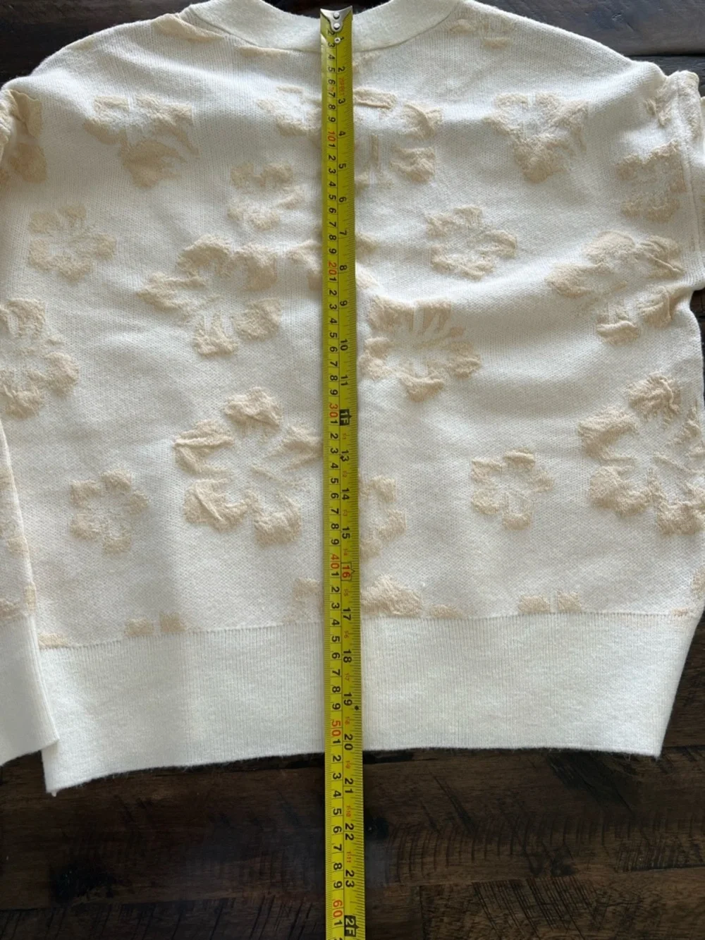 Cyrus Cream Floral V-Neck Button-Up Cardigan - Picture 6 of 6
